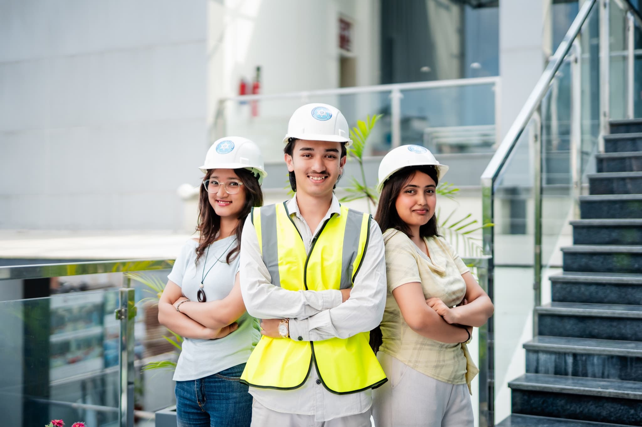 HCOE Campus Life — students and faculty at Himalaya College of Engineering