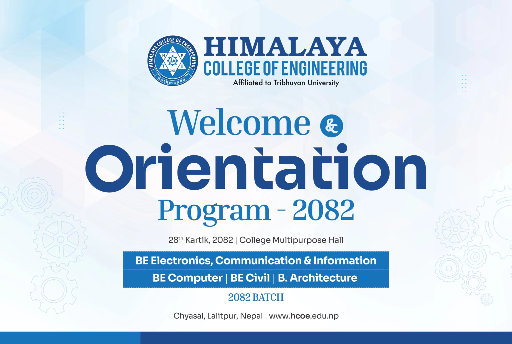 Welcome & Orientation Program – 2082(BE) — Part 1 of 2