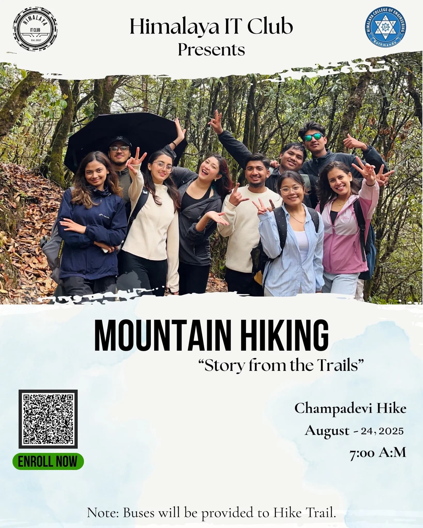 Trail Tales: Champadevi Hike 2025 organized by Himalaya IT Club.