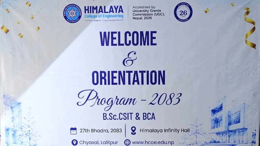 𝐇𝐢𝐦𝐚𝐥𝐚𝐲𝐚 𝐂𝐨𝐥𝐥𝐞𝐠𝐞 𝐖𝐞𝐥𝐜𝐨𝐦𝐞𝐬 𝐍𝐞𝐰𝐥𝐲 𝐄𝐧𝐫𝐨𝐥𝐥𝐞𝐝 𝐁.𝐒𝐜. 𝐂𝐒𝐈𝐓 & 𝐁𝐂𝐀 𝐒𝐭𝐮𝐝𝐞𝐧𝐭𝐬 𝐰𝐢𝐭𝐡 𝐚𝐧 𝐈𝐧𝐬𝐩𝐢𝐫𝐢𝐧𝐠 𝐎𝐫𝐢𝐞𝐧𝐭𝐚𝐭𝐢𝐨𝐧 𝐏𝐫𝐨𝐠𝐫𝐚𝐦!