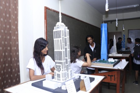 Model display by architecture students