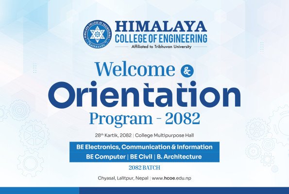Welcome & Orientation Program – 2082(BE)